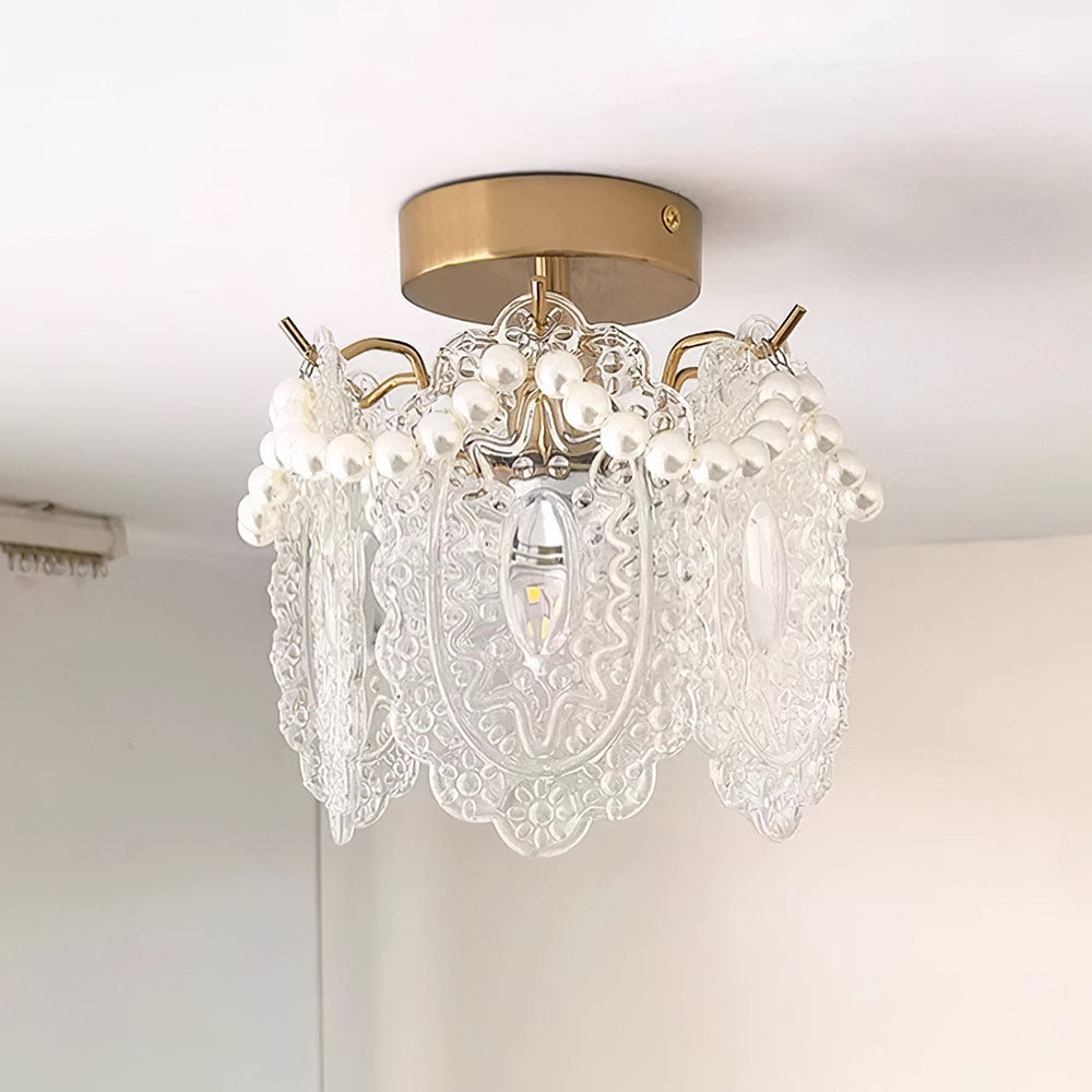 Elegant Glass Ceiling Light For Living Room