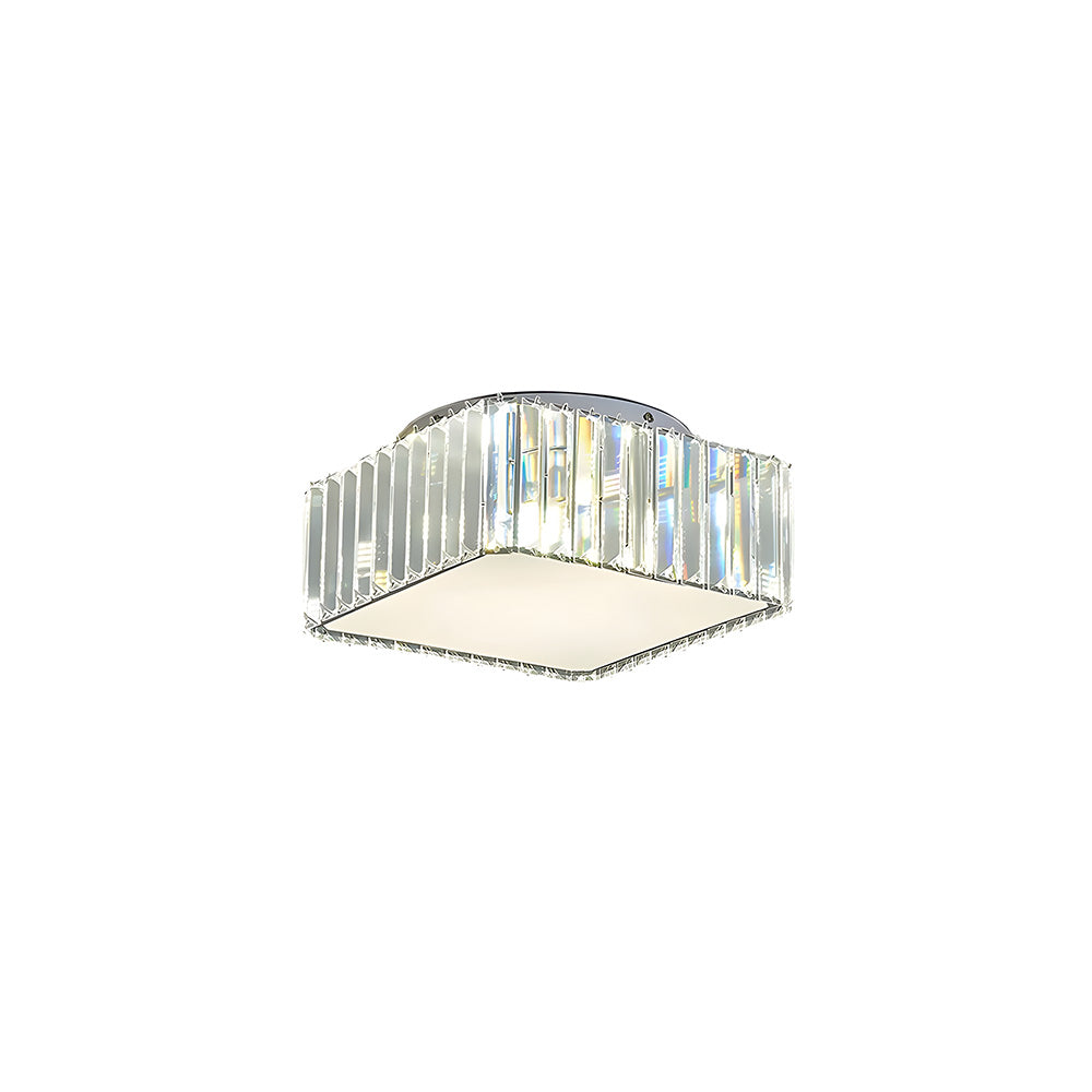 Luxury Crystal Semi Flush Hallway Ceiling Light Fixture