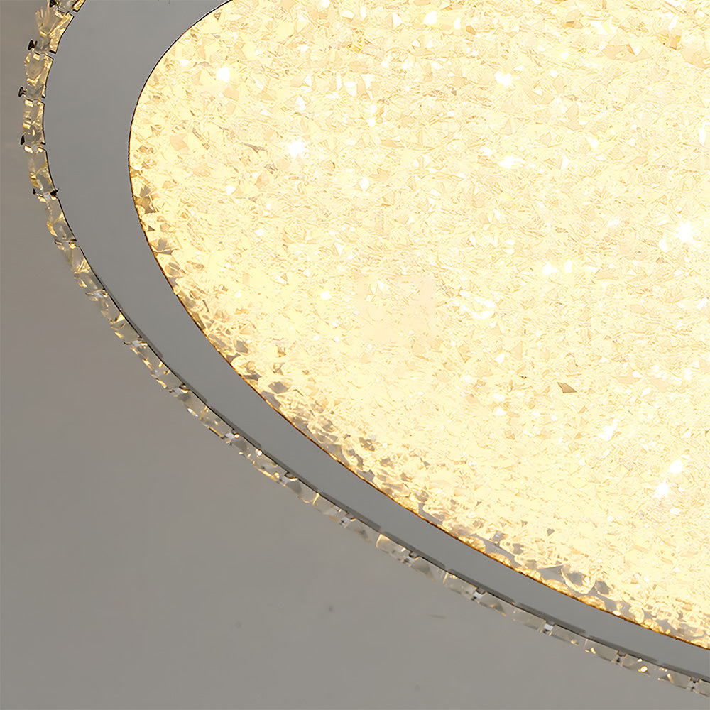 Chrome Crystal Flush Mount Ceiling Light Luxury Crystal Chandeliers