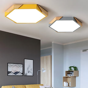 Modern Flush Mount Hexagonal LED Ceiling Lights for Hallway