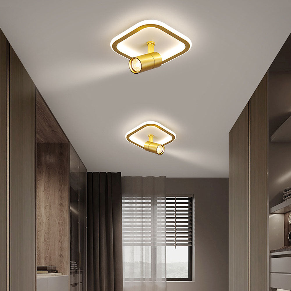 Round and Square LED Ceiling Track Light Fixture