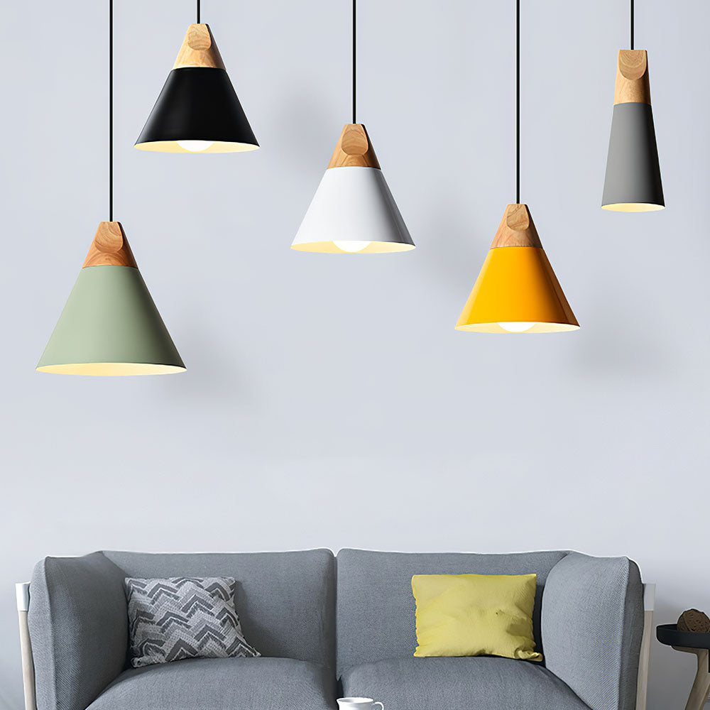 Nordic Simple Dining Room Colorful Pendant Lights