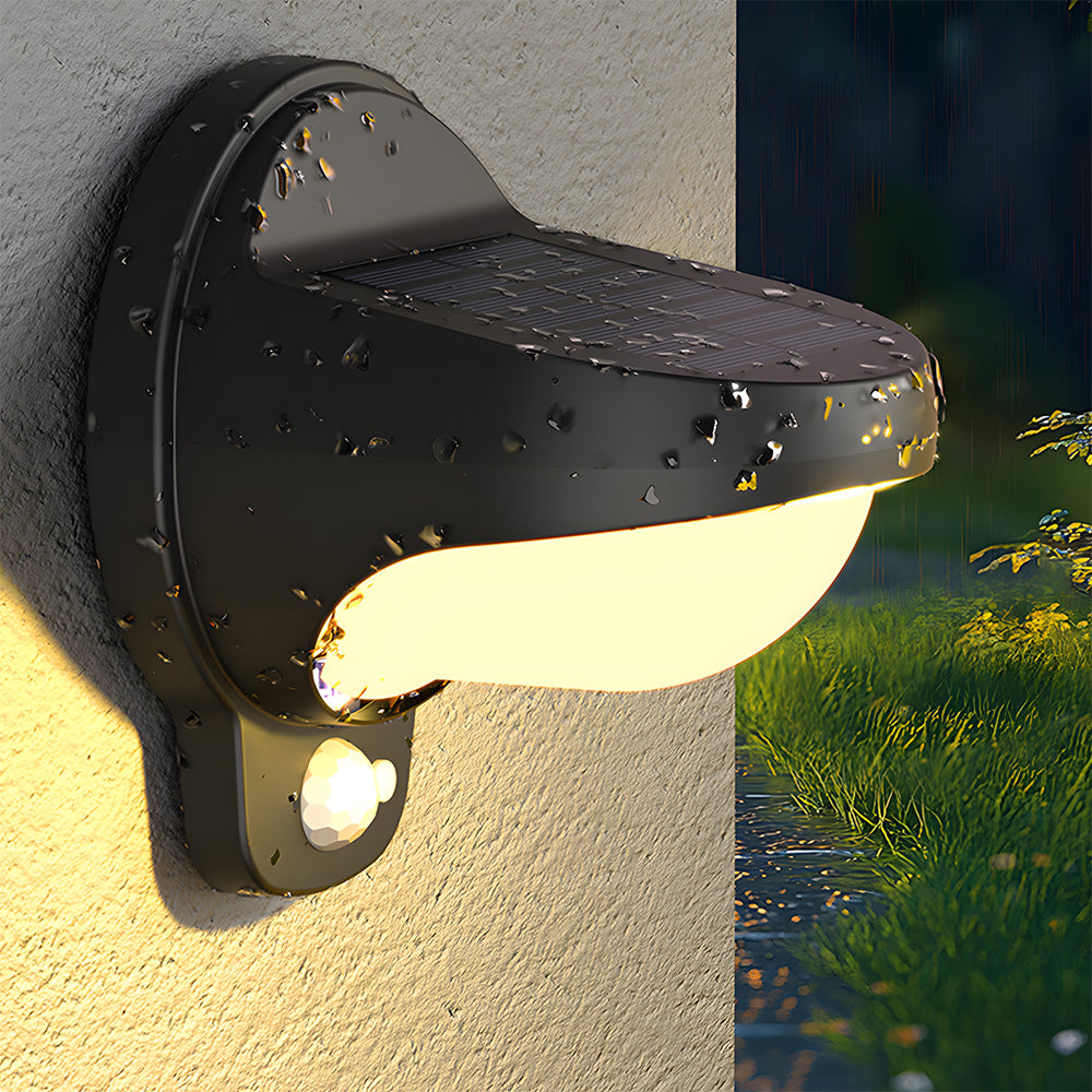 IP65 Waterproof Black Outdoor Solar Wall Lights with Motion Sensor