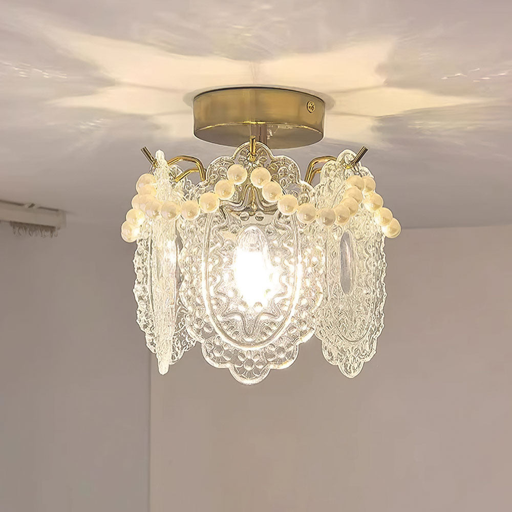 Elegant Glass Ceiling Light For Living Room