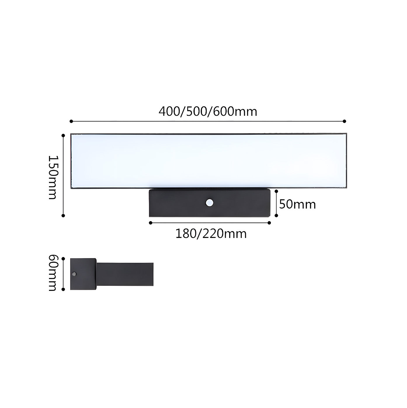 Modern IP54 Waterproof Linear PIR Motion Sensor LED Outdoor Wall Lights for Patio