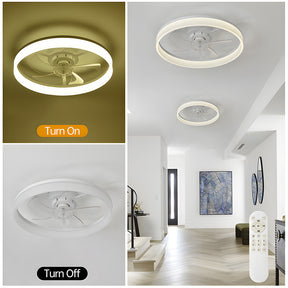 Modern LED Ceiling Fan with Light Remote Control Ceiling Fan for Living Room Dining Room