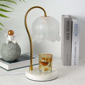 Modern Flower Shape Glass Warming Candle Lamp