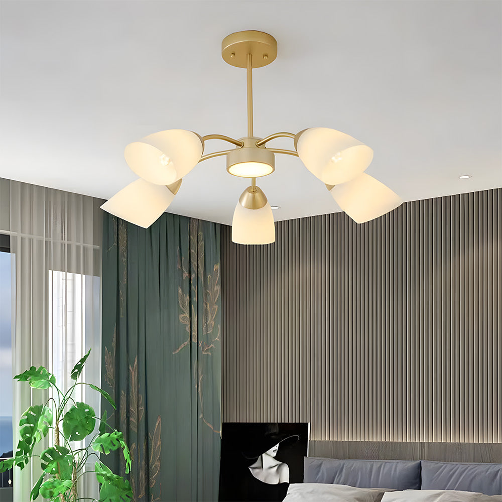 Nordic Decor Frosted Glass LED Bedroom Ceiling Light