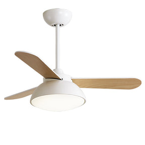 Nordic Modern Simple Flush Ceiling Fan With LED Lighting