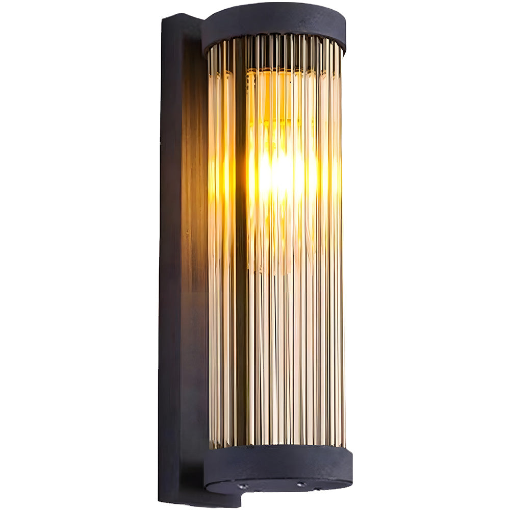Cylindrical Glass Outdoor Wall Lights for Outdoor