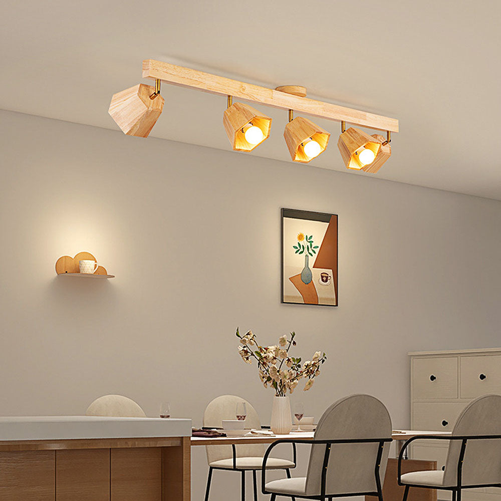 Simple Wood Track Lighting Living Room Track Light Ceiling