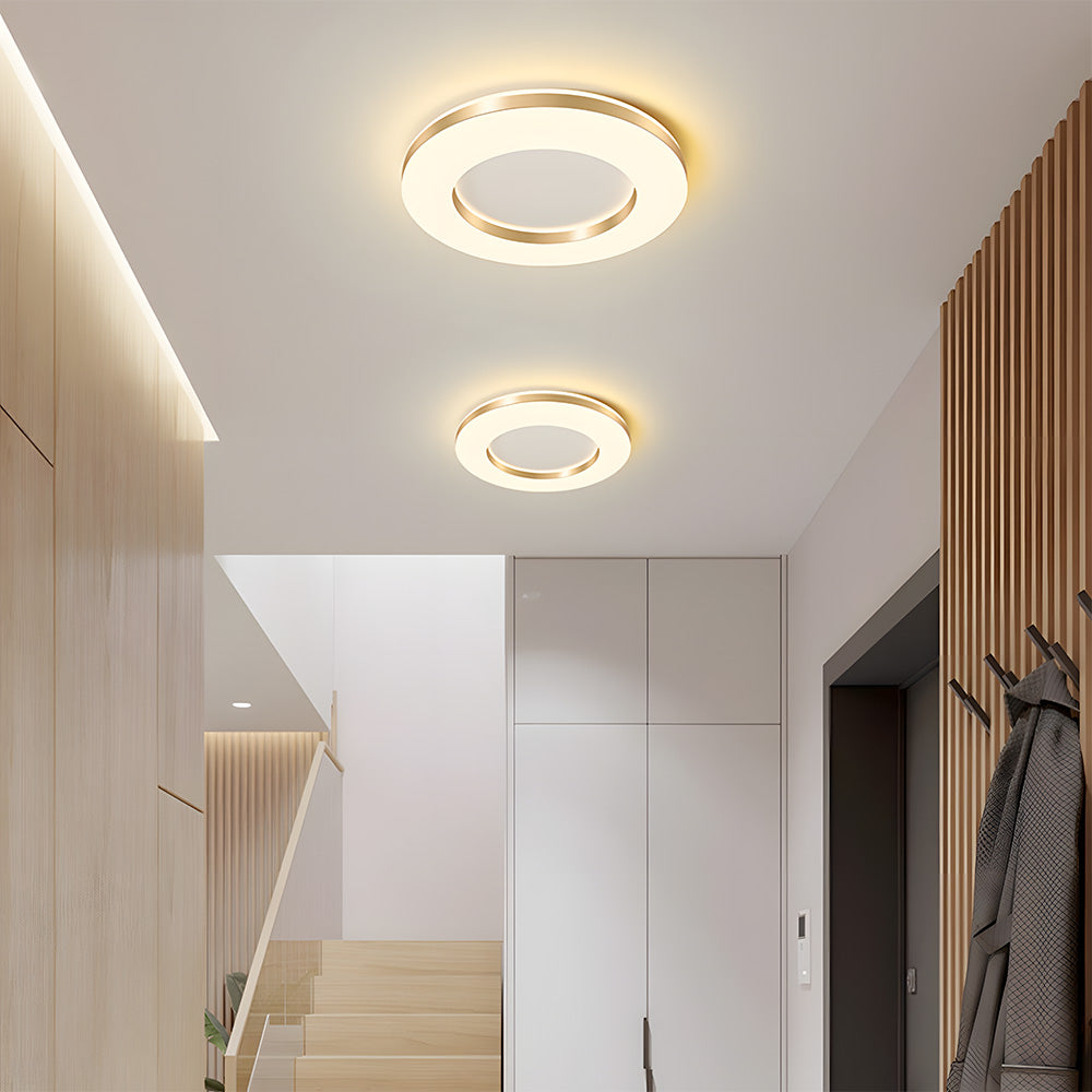 Nordic Gold Iron LED Dimmable Ceiling Light For Living Room