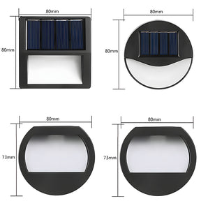 IP65 Waterproof LED Solar Outdoor Wall Lights for Step Fence Wall, Dusk-to-Dawn