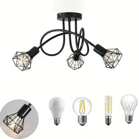 3 Lights Industrial Stylish Iron Living Room Ceiling Lights