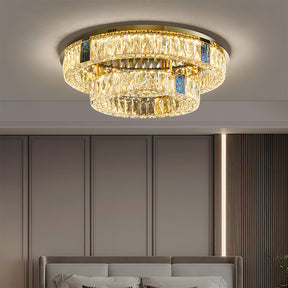 Modern Luxury K9 Crystal LED Flush Mount Ceiling Light