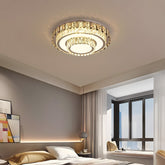 Modern LED Crystal Flush Mount Ceiling Lights Fixture for Dining Room Bedroom