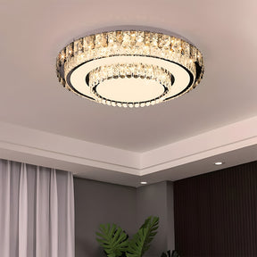 Modern LED Crystal Flush Mount Ceiling Lights Fixture for Dining Room Bedroom