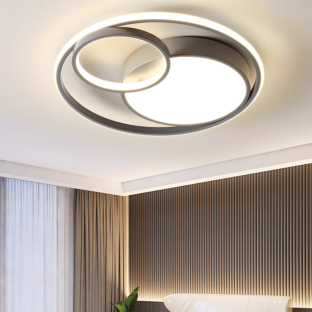 Modern Round LED Ceiling Lights Bedroom Art Decor