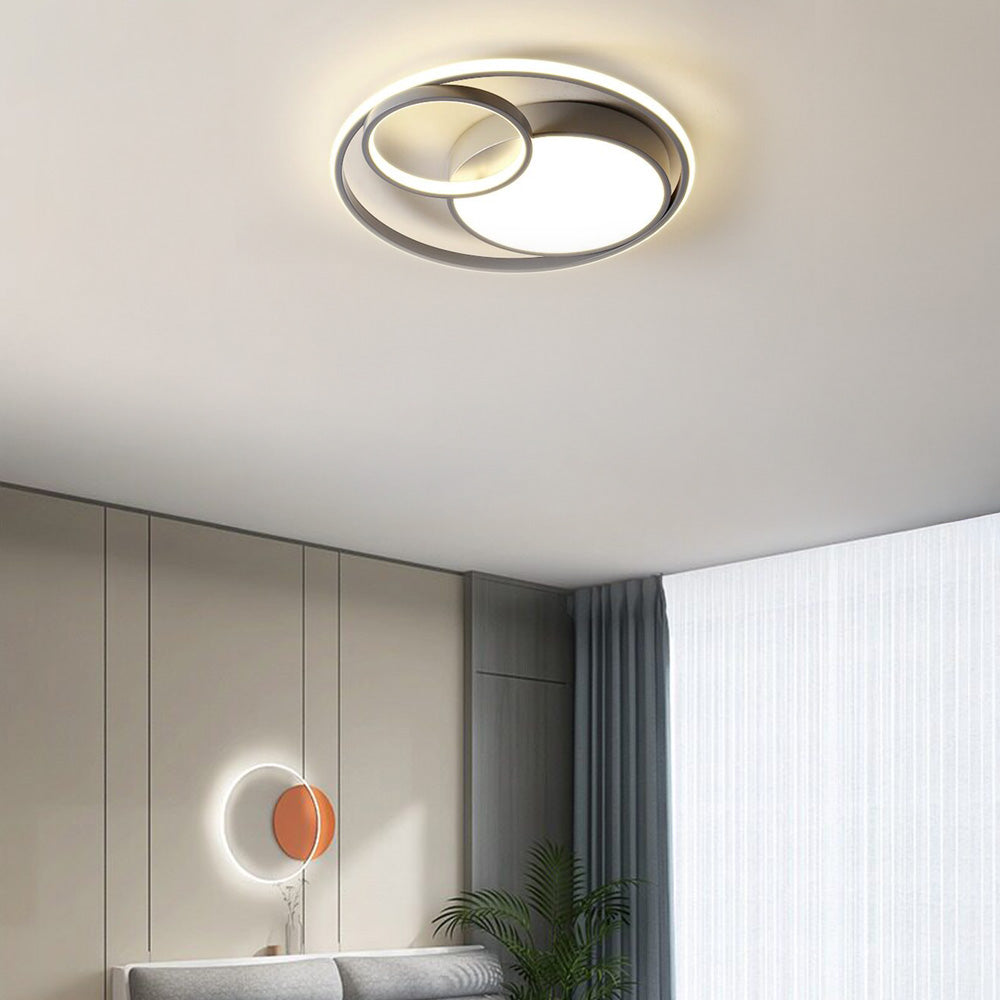 Modern Round LED Ceiling Lights Bedroom Art Decor