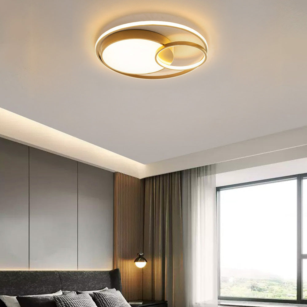 Modern Round LED Ceiling Lights Bedroom Art Decor