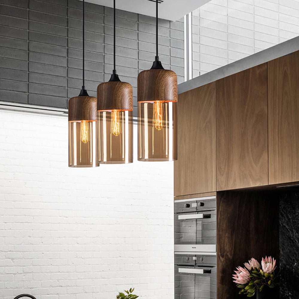 Retro Brown Organic Dining Room Pendant Lights