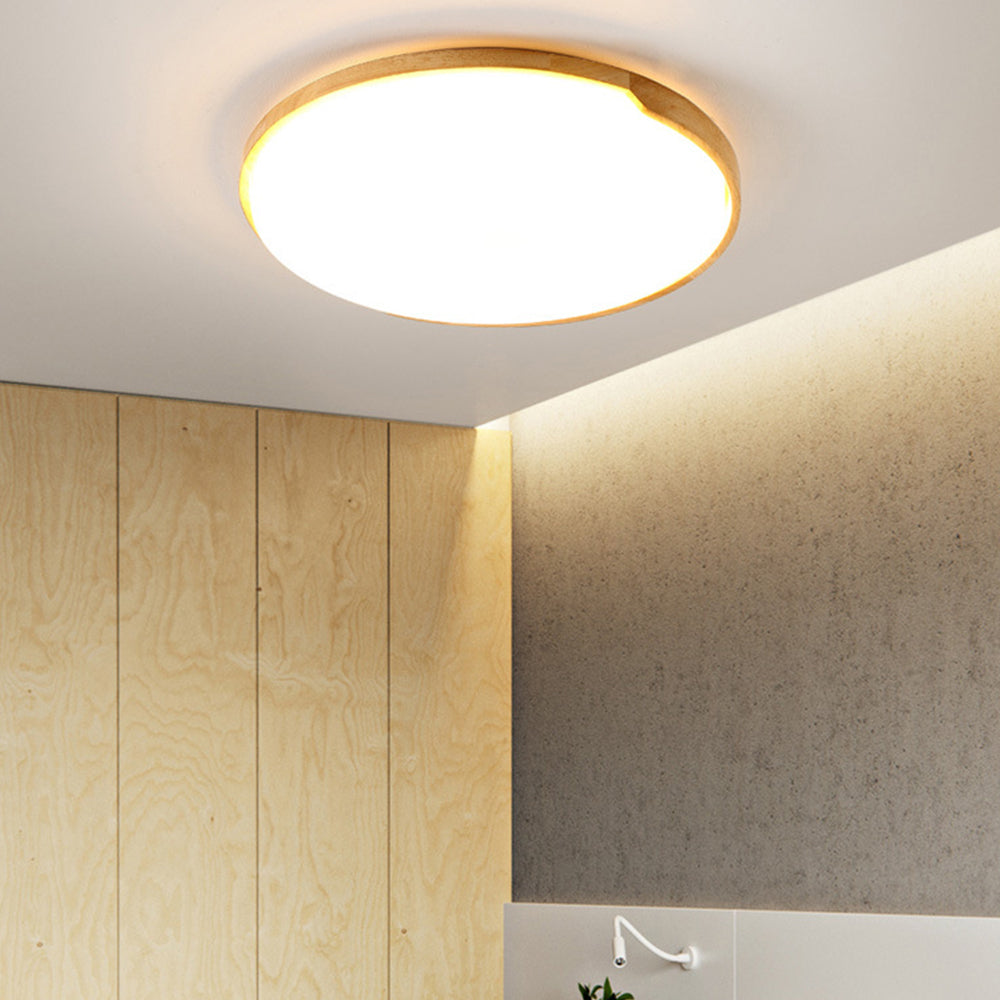 Minimalist Wood And Acrylic LED Ceiling Light For Living Room