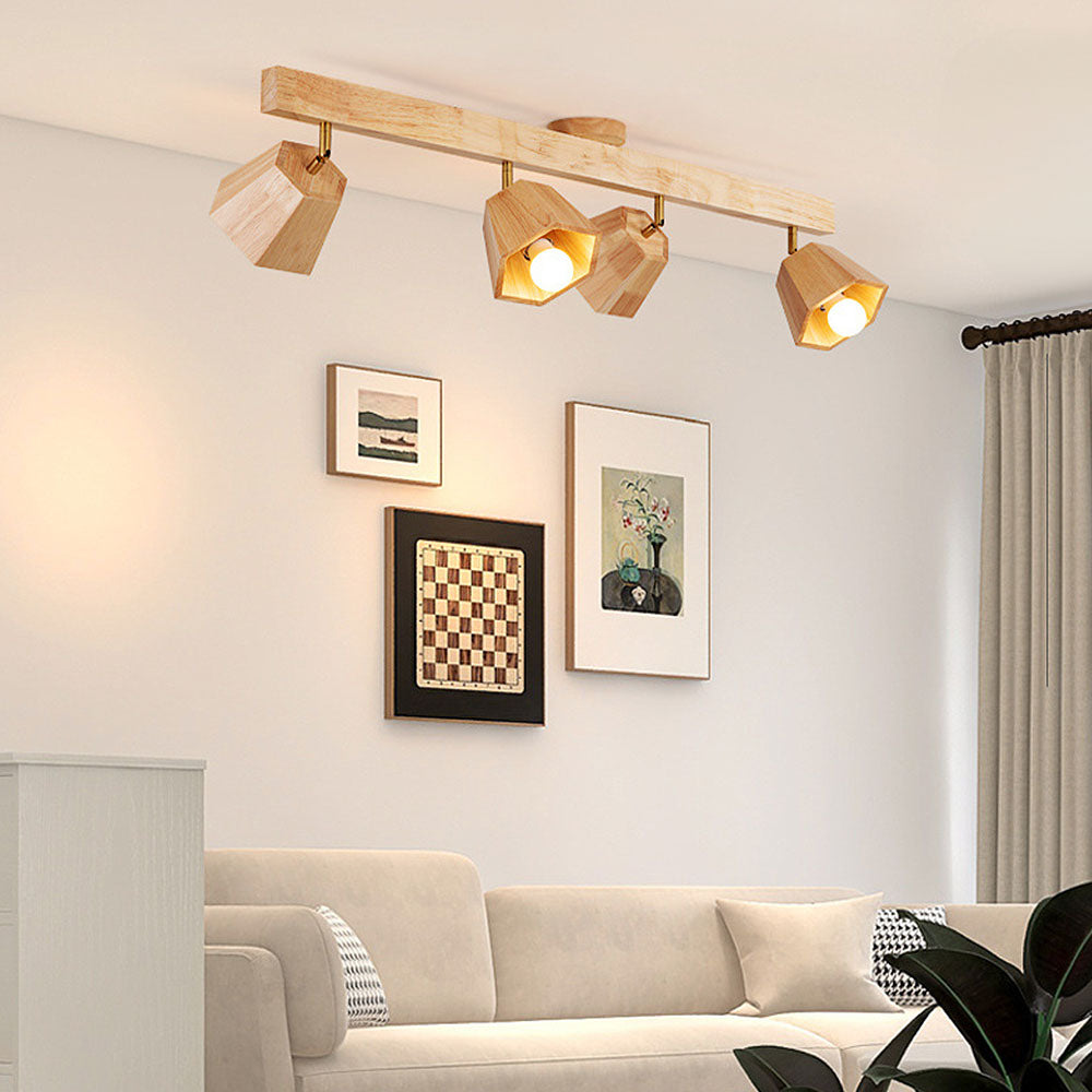 Simple Wood Track Lighting Living Room Track Light Ceiling