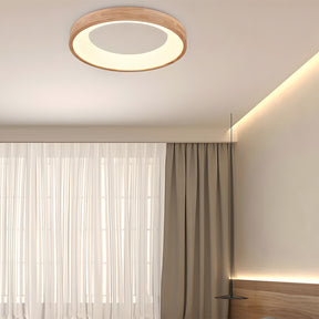 Flush Mount Ceiling Light Round Wooden LED Ceiling Lights