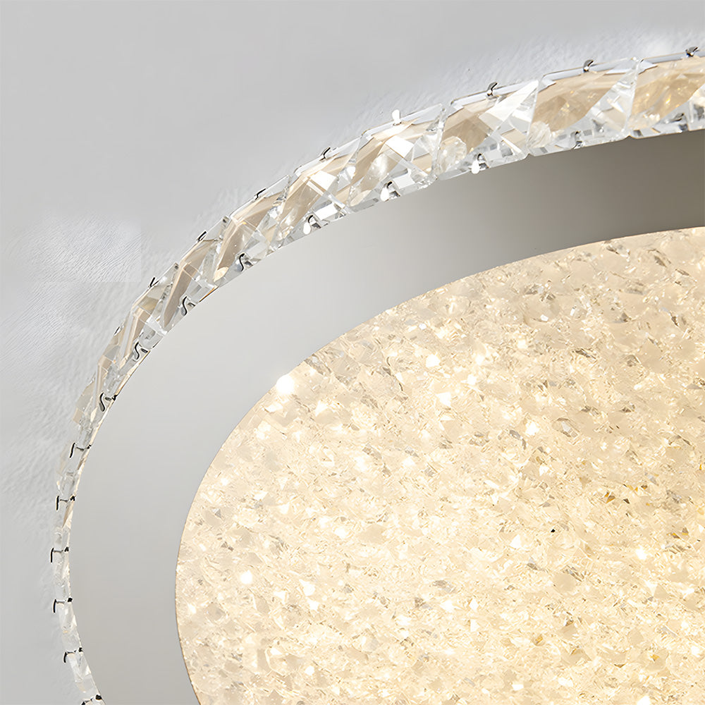 Chrome Crystal Flush Mount Ceiling Light Luxury Crystal Chandeliers