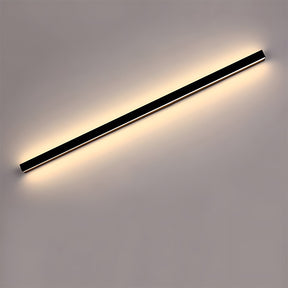 Modern Minimalist Black LED Linear Outdoor Wall Lamp