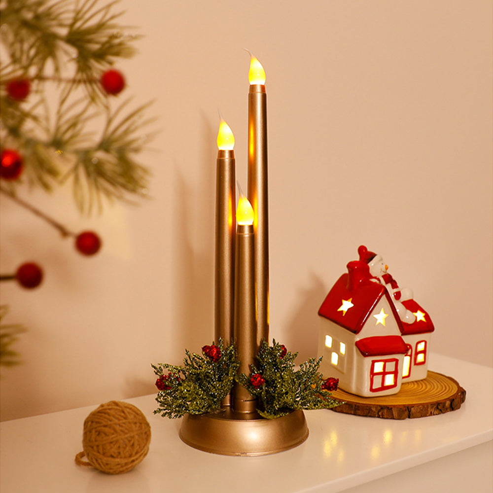 Warm Candlestick Plastic LED Christmas Lightings