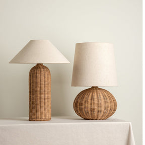 Natural Sabi Rattan Table Lamp For Bedroom Living room