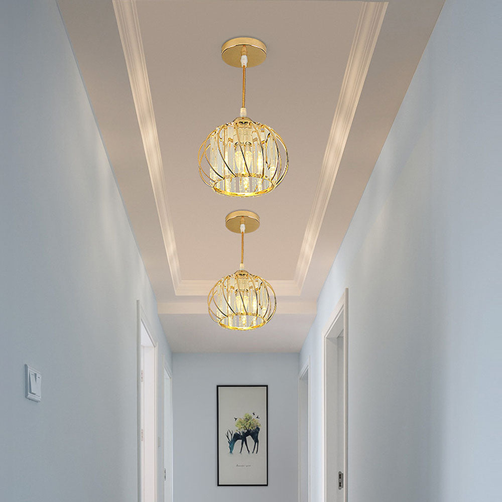 Nordic Simple Globular Glass Hallway Pendant Lighting
