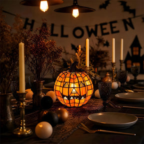 Halloween Glowing Pumpkin Decor Table Lamp for Bedroom Tabletop Decoration