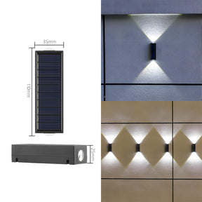 Outdoor Solar Lights Up and Down Modern Outdoor Wall Lights For Garden and Courtyard