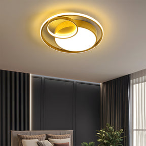 Modern Round LED Ceiling Lights Bedroom Art Decor