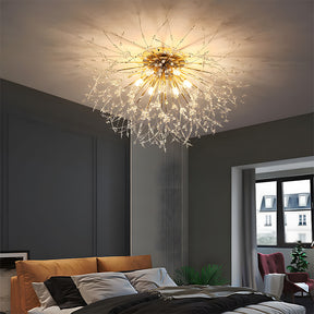 Crystal Flush Mount Chandelier Ceiling Light for Bedrooms, Kitchens, Islands, Corridor