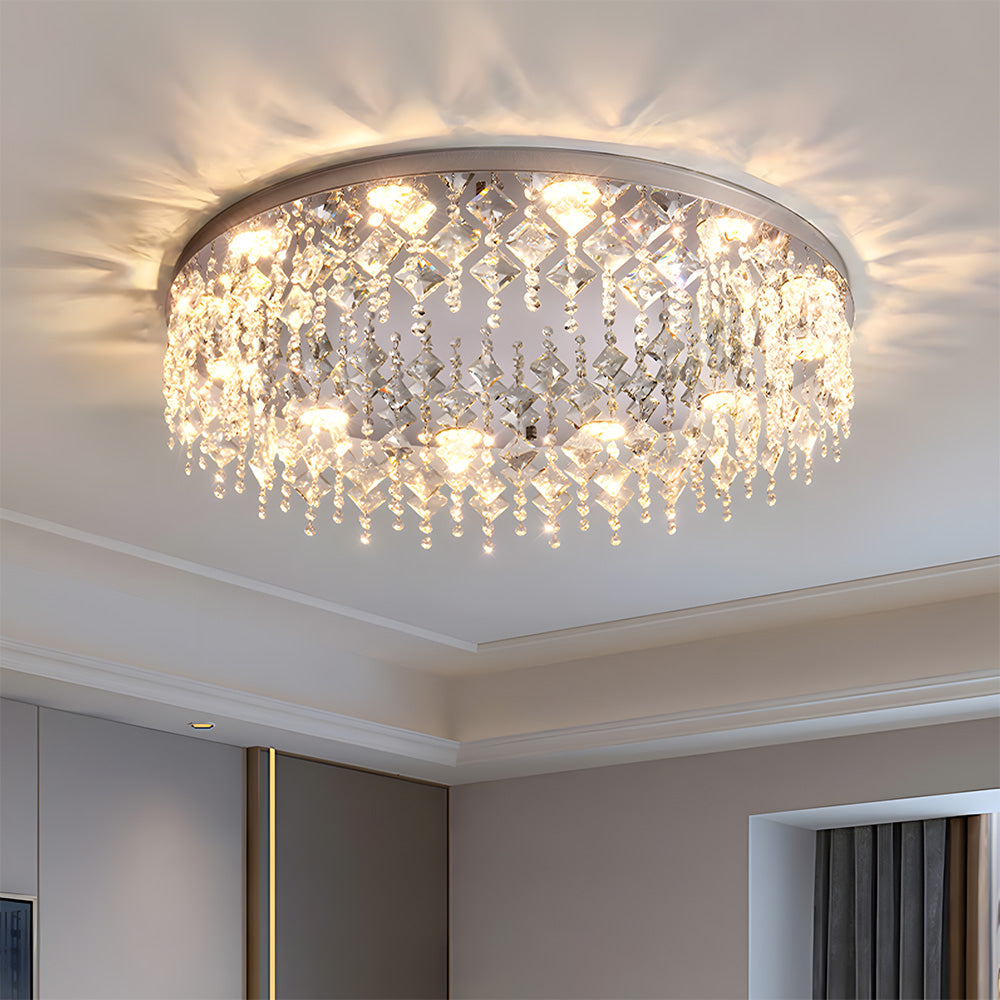 Luxury Crystal Ceiling Chandelier Lamp for Dining Room Living Room Bedroom