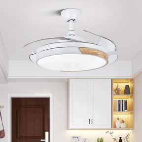 Acrylic Macaron Restaurant Simple Ceiling Fan With Light