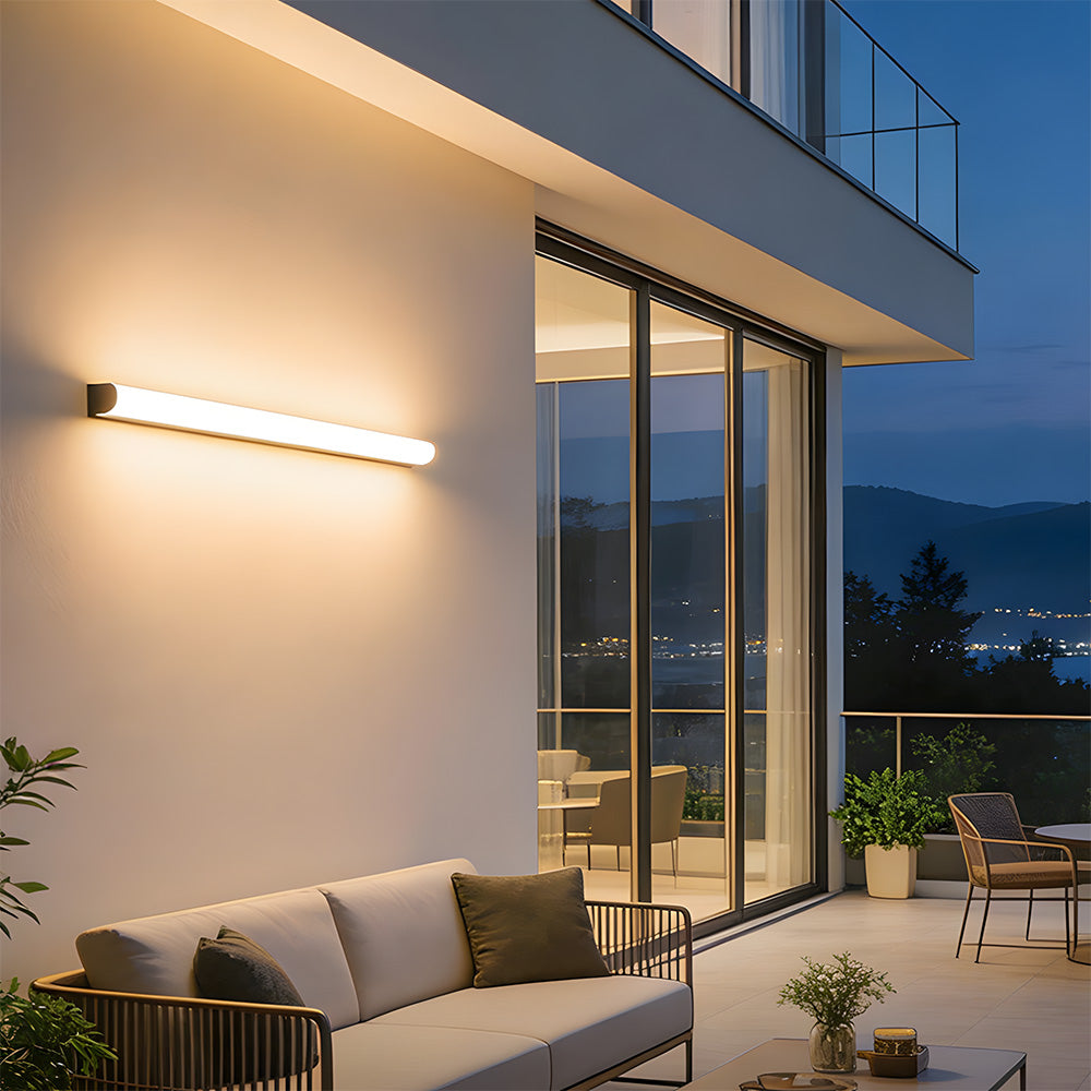 Modern IP65 Waterproof Long Exterior Wall Lights for Garden Porch
