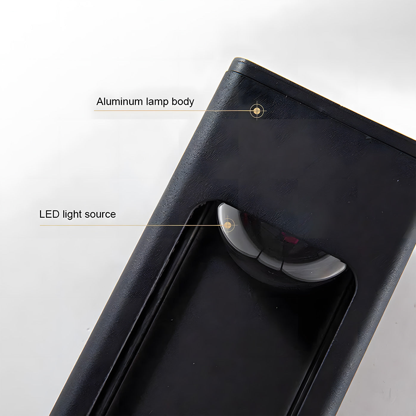 Black Aluminium IP55 Outdoor Wall Light for Patio