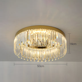 Round Led Crystal Ceiling Light for Living Room