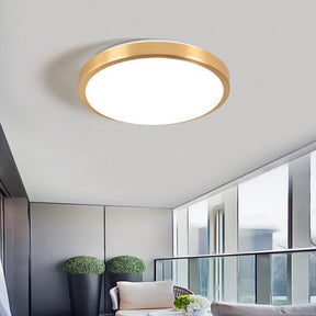 Gold Minimalist Aluminum Round LED Ceiling Lights For Living Room