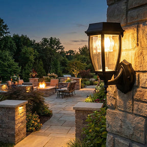 Dusk-to-Dawn Solar Outdoor Wall Lights for Garden Porch Entrance
