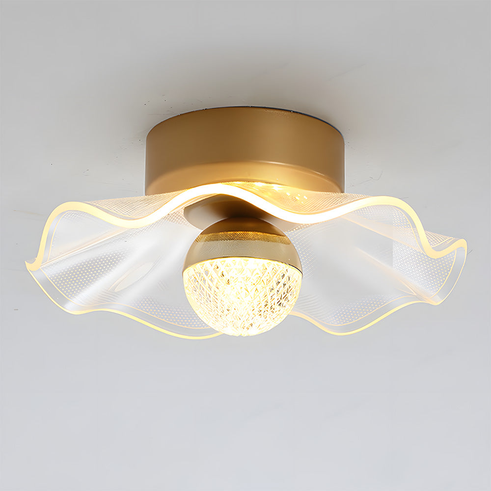 Contemporary Gold Luxurious LED Ceiling Light For Living Room