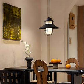 IP65 Waterproof Black Metal Cage Light Outdoor Pendant Lighting