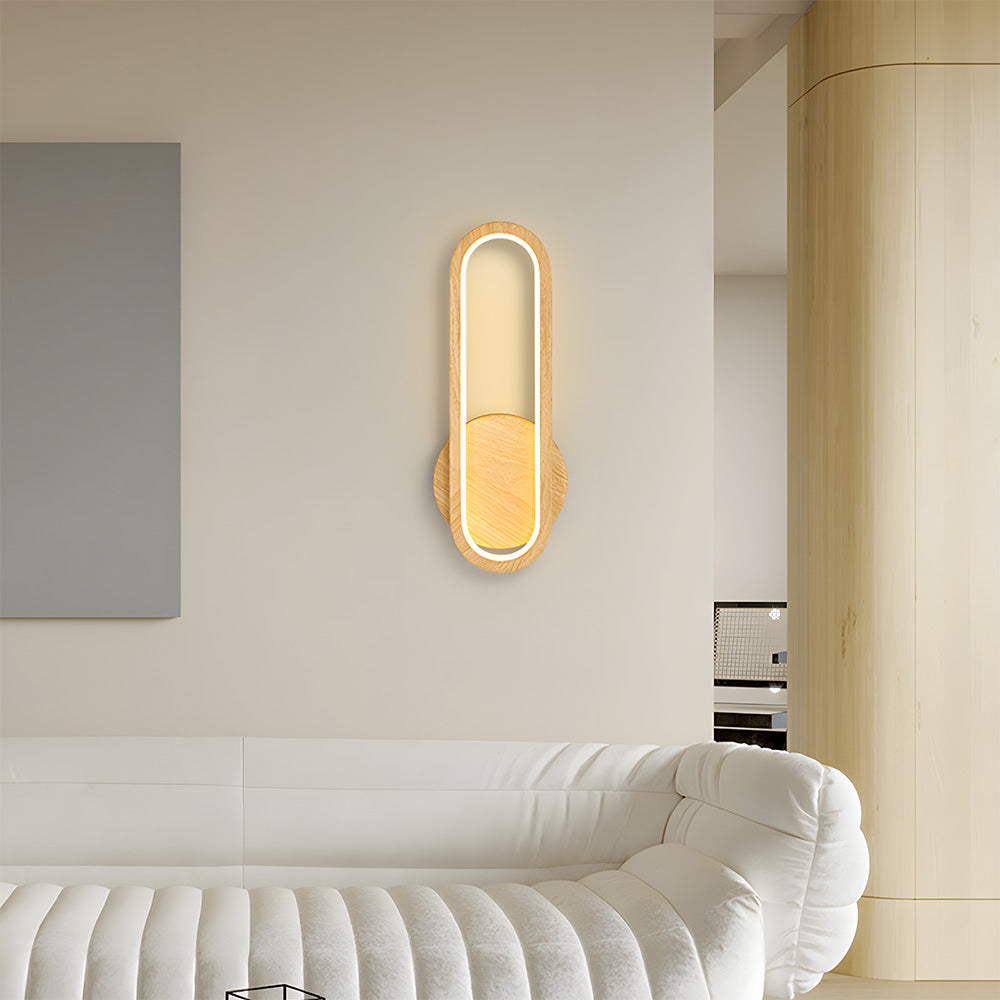 Retro Wood LED Wall Light For Living Room