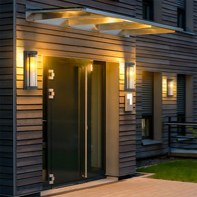 Cylindrical Glass Outdoor Wall Lights for Outdoor