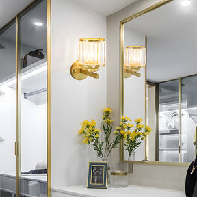 Retro Wall Lamp Glass Shade for Bedroom Bedside