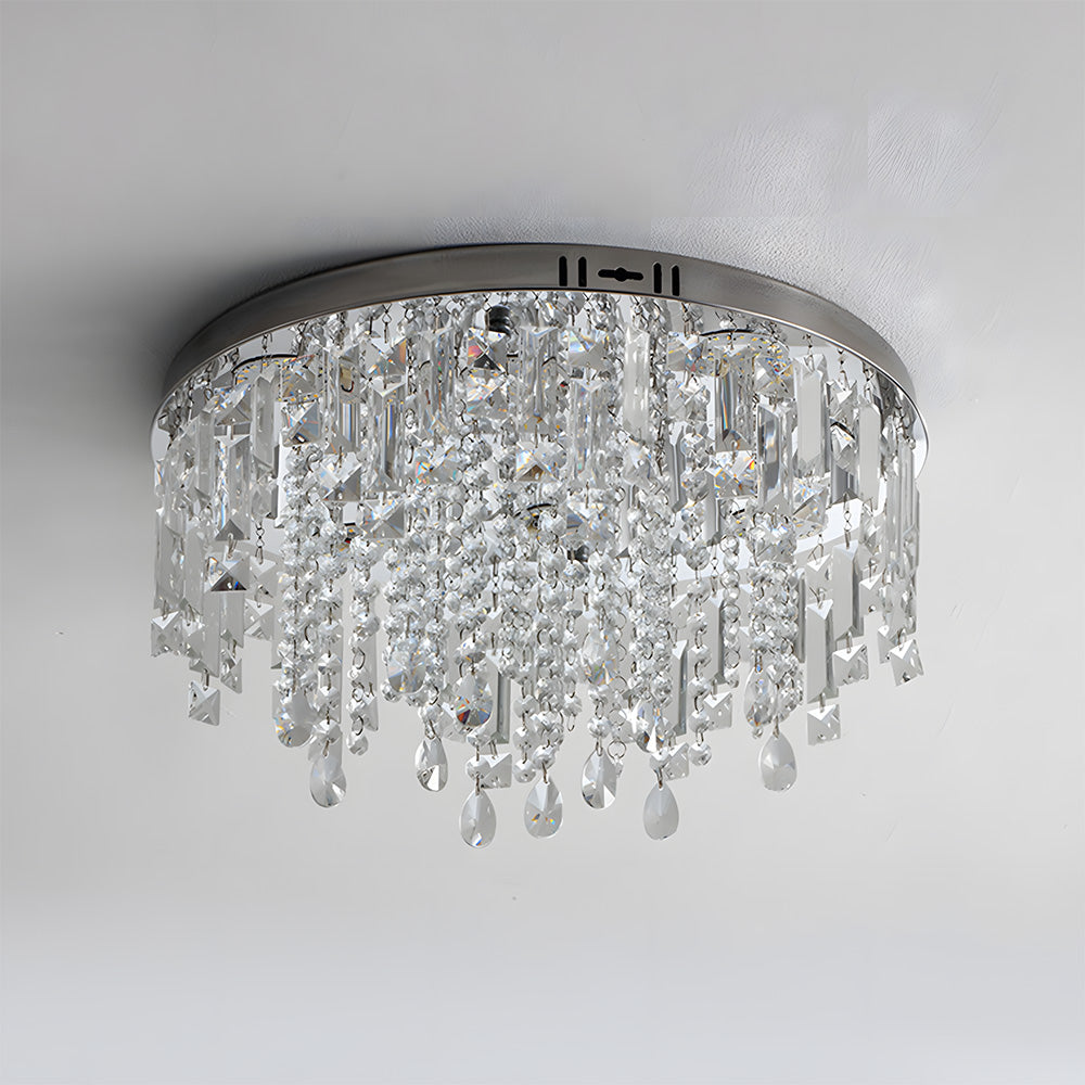Modern Glam Crystal LED Ceiling Lights for Dining Room Lounge